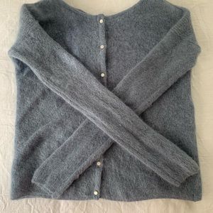 Sezane Gaspard Cardigan Blue